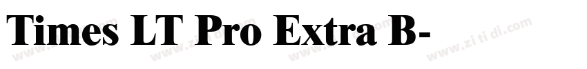 Times LT Pro Extra B字体转换